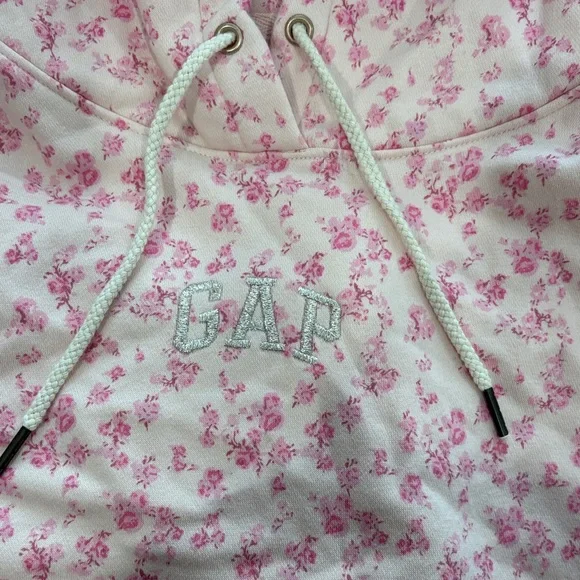 Gap/ Love Shack Fancy Pink floral Sweat Set - Picture 2 of 4